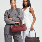 OLEADA NYC Tote Bag > Leather Tote Bag For Women > Mini Handbag > Convertible To Shoulder Bag > Fits iPad> Mini Marina Tote