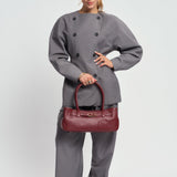 OLEADA NYC Tote Bag > Leather Tote Bag For Women > Mini Handbag > Convertible To Shoulder Bag > Fits iPad> Mini Marina Tote