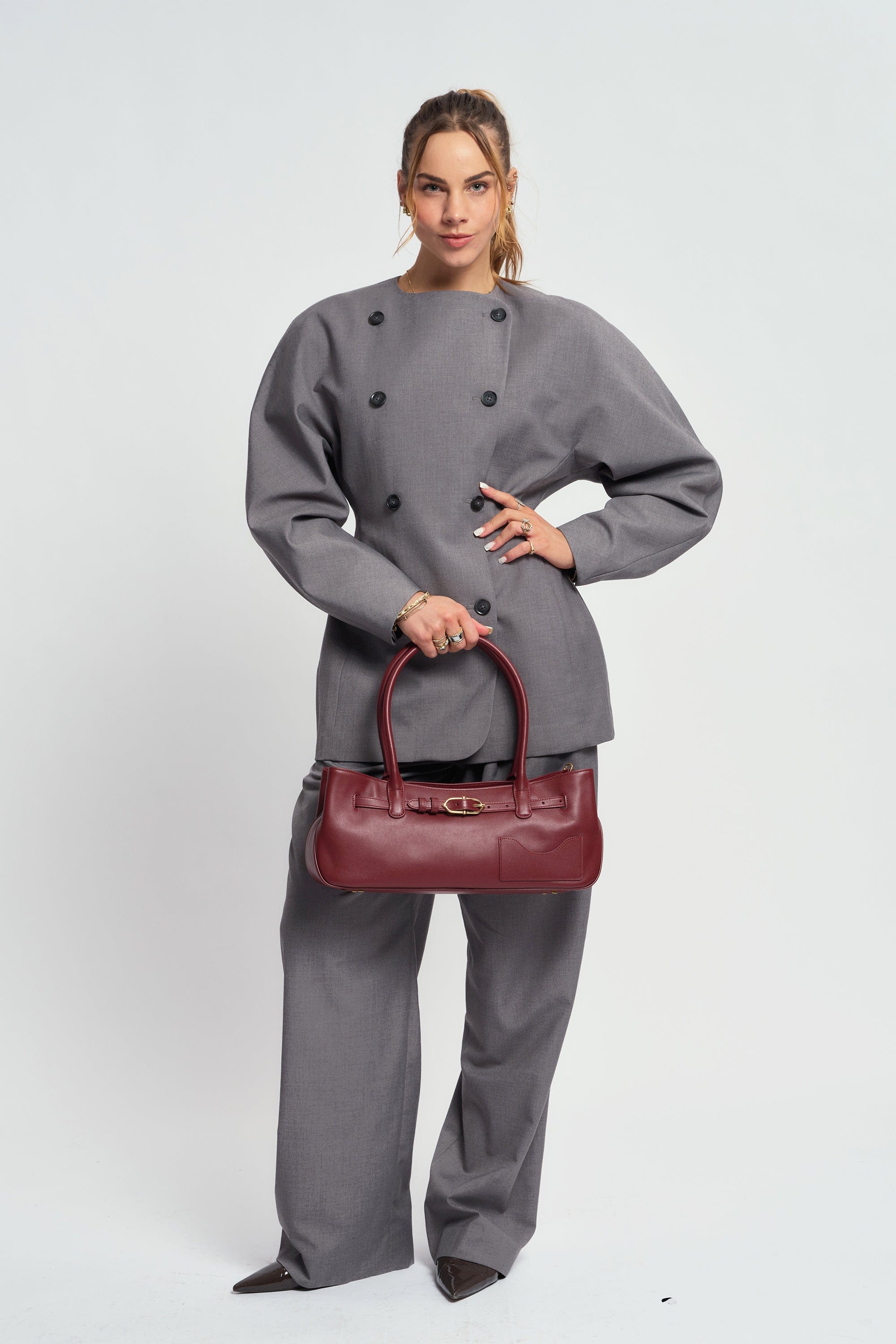 OLEADA NYC Tote Bag > Leather Tote Bag For Women > Mini Handbag > Convertible To Shoulder Bag > Fits iPad> Mini Marina Tote