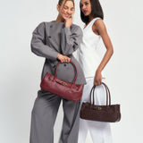 OLEADA NYC Tote Bag > Leather Tote Bag For Women > Mini Handbag > Convertible To Shoulder Bag > Fits iPad> Mini Marina Tote