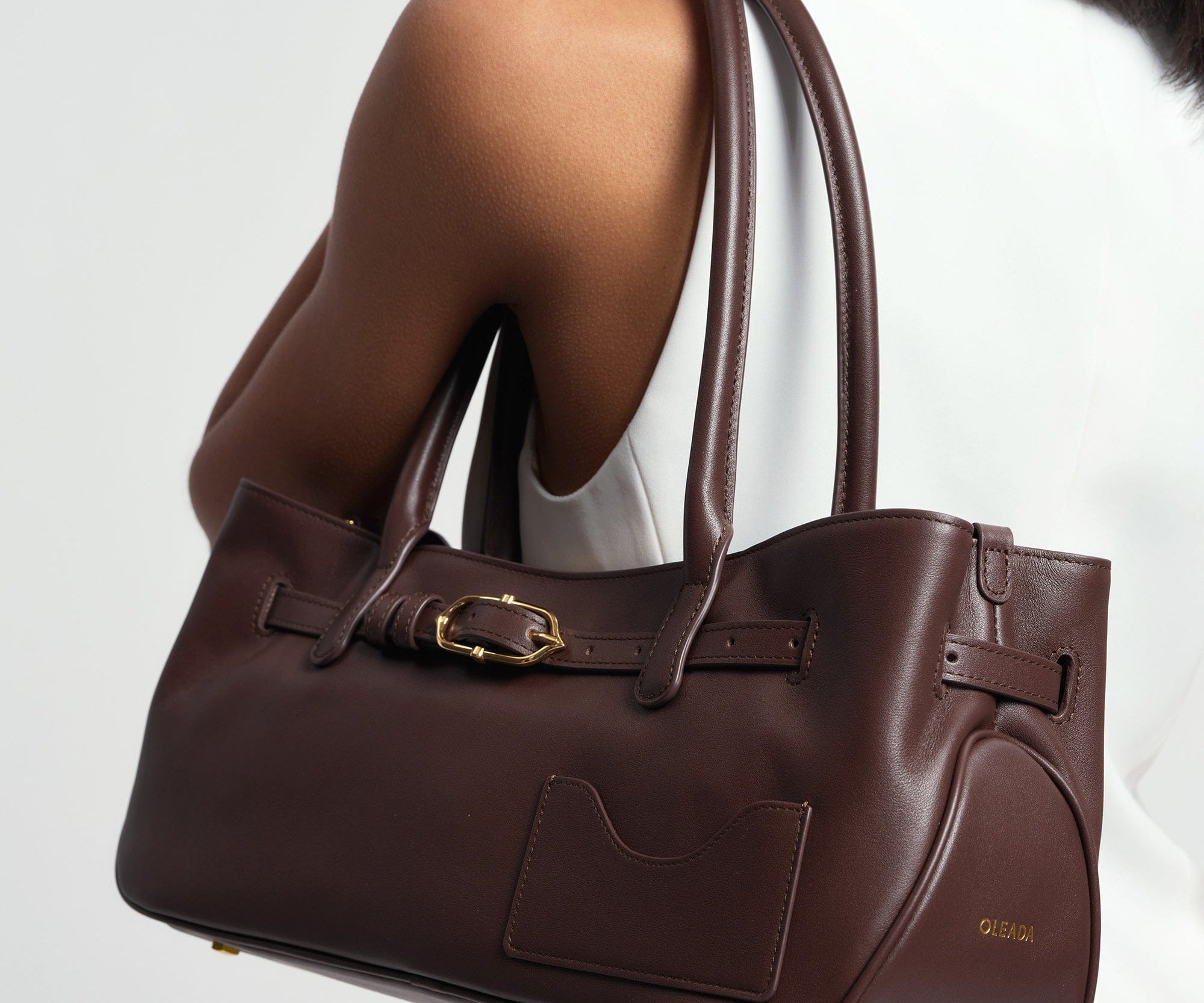 OLEADA NYC Tote Bag > Leather Tote Bag For Women > Mini Handbag > Convertible To Shoulder Bag > Fits iPad> Mini Marina Tote