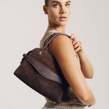 OLEADA NYC Women Work Bag > Eco-Suede Bag > Top Handle Handbag > Mini Business Satchel > Fits iPad Mini> Mini Coast Portfolio Satchel