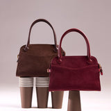 OLEADA NYC Women Work Bag > Eco-Suede Bag > Top Handle Handbag > Mini Business Satchel > Fits iPad Mini> Mini Coast Portfolio Satchel