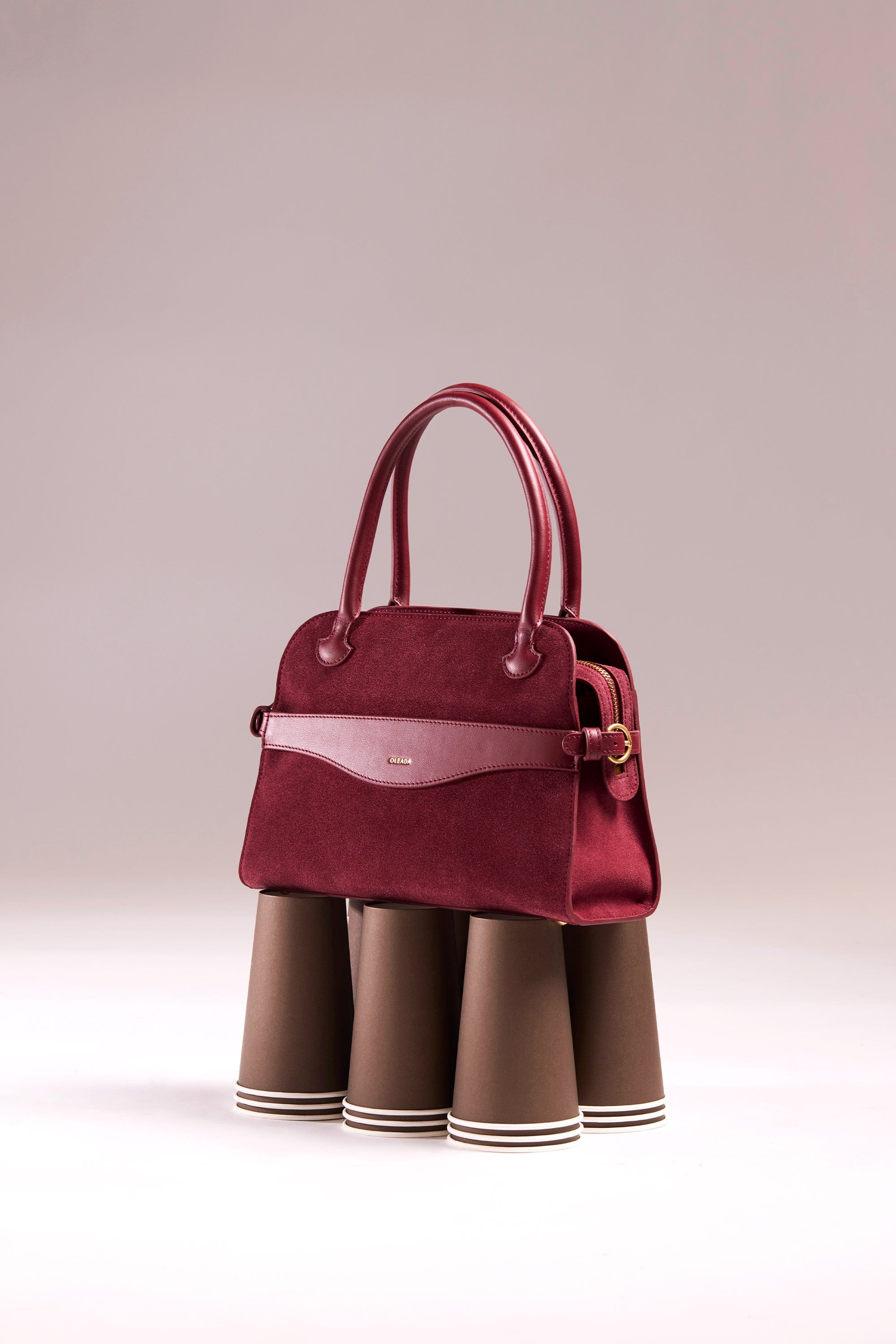 OLEADA NYC Women Work Bag > Eco-Suede Bag > Top Handle Handbag > Mini Business Satchel > Fits iPad Mini> Mini Coast Portfolio Satchel