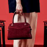 OLEADA NYC Women Work Bag > Eco-Suede Bag > Top Handle Handbag > Mini Business Satchel > Fits iPad Mini> Mini Coast Portfolio Satchel