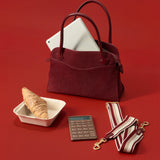 OLEADA NYC Women Work Bag > Eco-Suede Bag > Top Handle Handbag > Mini Business Satchel > Fits iPad Mini> Mini Coast Portfolio Satchel