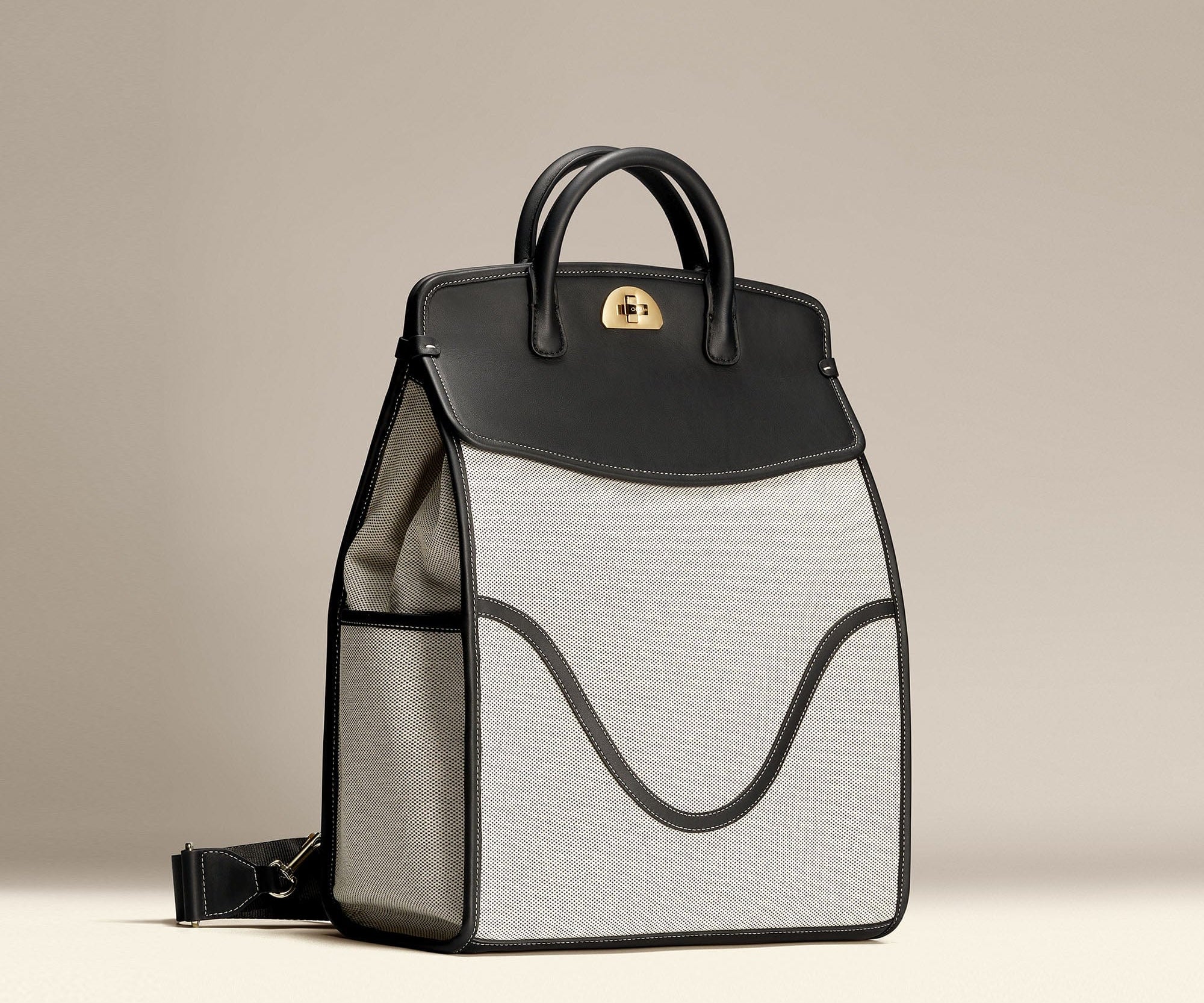 OLEADA NYC Women Work Bag > Leather Bag > Business Travel Backpack > Fits Up To 14'' Laptops Color_Marble Coast Backpack