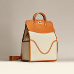 OLEADA NYC Women Work Bag > Leather Bag > Business Travel Backpack > Fits Up To 14'' Laptops Color_Sand Coast Backpack