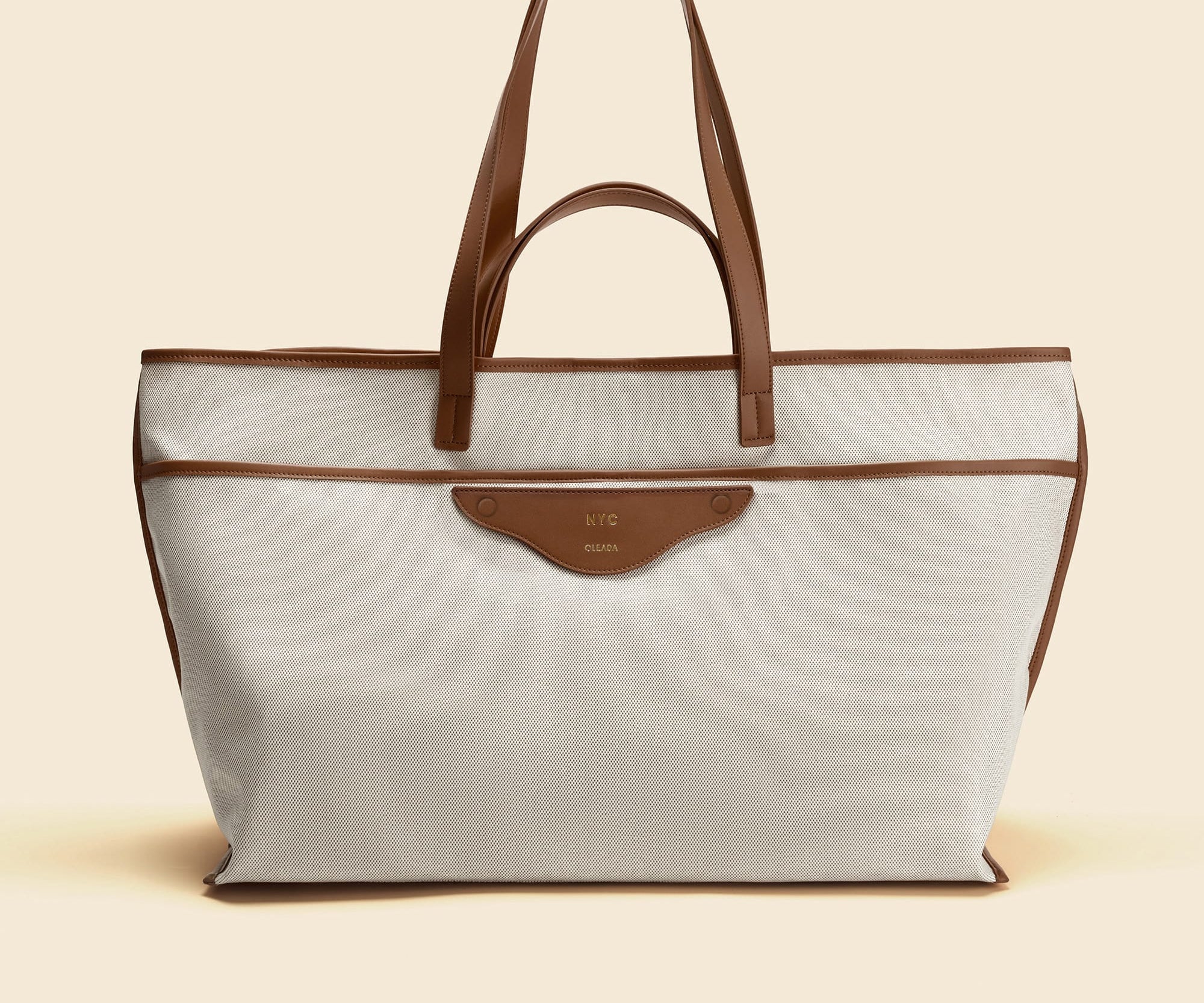 OLEADA NYC Women Work Bag > Leather Bag > Business Travel Beach Bags> Fits Up To 16'' Laptops Color_Sand Coast Beach Tote