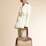 OLEADA NYC Women Work Bag > Leather Bag > Top Handle Handbag > Large Business Satchel > Fits Up To 16'' Laptops> Coast Portfolio Satchel