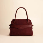 OLEADA NYC Women Work Bag > Leather Bag > Top Handle Handbag > Large Business Satchel > Fits Up To 16'' Laptops> Color_Burgundy Mini Coast Portfolio Satchel