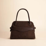 OLEADA NYC Women Work Bag > Leather Bag > Top Handle Handbag > Large Business Satchel > Fits Up To 16'' Laptops> Color_Chocolate Mini Coast Portfolio Satchel