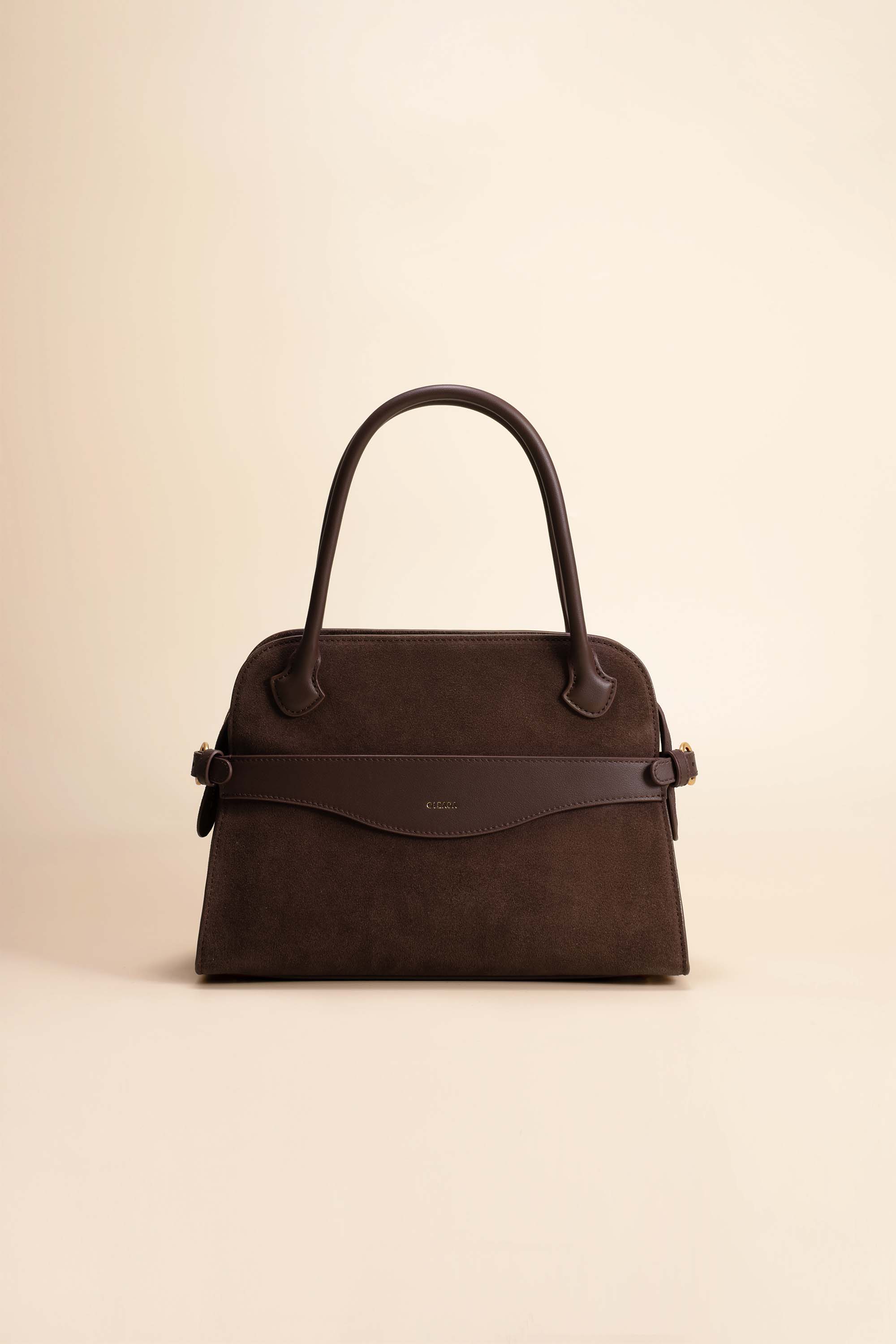 OLEADA NYC Women Work Bag > Leather Bag > Top Handle Handbag > Large Business Satchel > Fits Up To 16'' Laptops> Color_Chocolate Mini Coast Portfolio Satchel