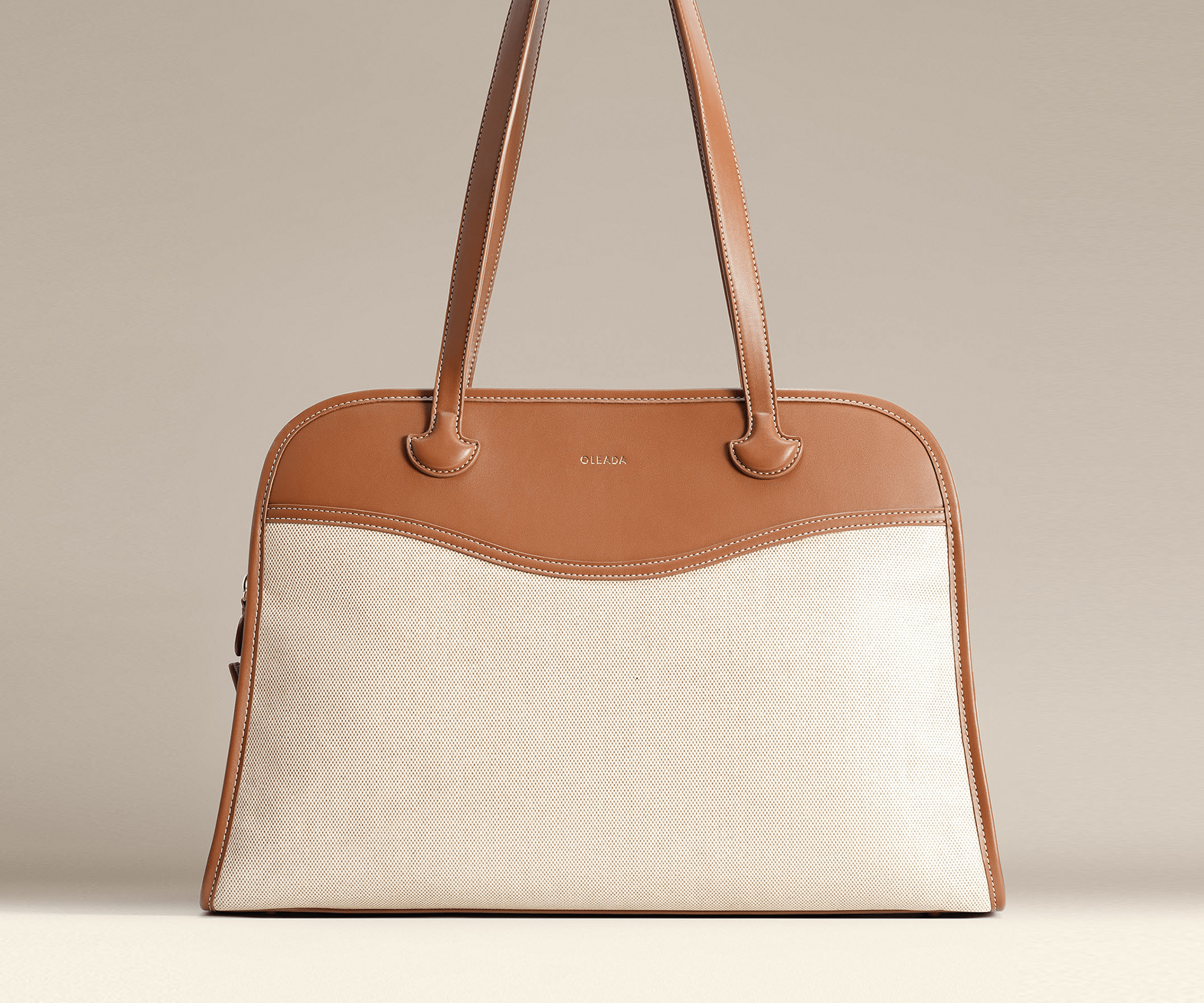OLEADA NYC Women Work Bag > Leather Bag > Top Handle Handbag > Large Business Satchel > Fits Up To 16'' Laptops> Color_Sand Coast Portfolio Satchel