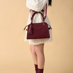 OLEADA NYC Women Work Bag > Leather Bag > Top Handle Handbag > Large Business Satchel > Fits Up To 16'' Laptops> Mini Coast Portfolio Satchel