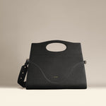 OLEADA NYC Women Work Leather Bag > Business Laptop Briefcase > 14 Inch Laptop Bag > Bag With Top Handle > Spacious Compartments Color_Caviar Captain Briefcase