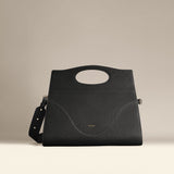 OLEADA NYC Women Work Leather Bag > Business Laptop Briefcase > 14 Inch Laptop Bag > Bag With Top Handle > Spacious Compartments Color_Caviar Captain Briefcase