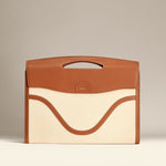 OLEADA NYC Women Work Leather Bag > Business Laptop Sleeve > 16 Inch Laptop Bag > Portable Laptop Briefcase > MacBook Pro Laptop Sleeve Color_Oat Captain Sleeve Suite Plus