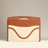 OLEADA NYC Women Work Leather Bag > Business Laptop Sleeve > 16 Inch Laptop Bag > Portable Laptop Briefcase > MacBook Pro Laptop Sleeve Color_Oat Captain Sleeve Suite Plus