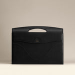 OLEADA NYC Women Work Leather Bag > Business Laptop Sleeve > 16 Inch Laptop Bag > Portable Laptop Briefcase > MacBook Pro Laptop Sleeve Color_Onyx Captain Sleeve Suite Plus