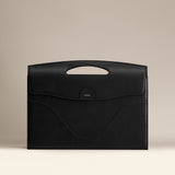 OLEADA NYC Women Work Leather Bag > Business Laptop Sleeve > 16 Inch Laptop Bag > Portable Laptop Briefcase > MacBook Pro Laptop Sleeve Color_Onyx Captain Sleeve Suite Plus