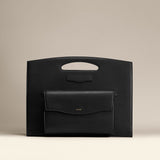 OLEADA NYC Women Work Leather Bag > Business Laptop Sleeve > 16 Inch Laptop Bag > Portable Laptop Briefcase > MacBook Pro Laptop Sleeve Color_Onyx Captain Sleeve Suite Plus