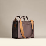 OLEADA NYC Work Tote Bag > Leather Work Tote For Women > Large Capacity Bag > 16 Inch Laptop Bag > Convertible To Shoulder Bag Color_Chocolate Reverie Tote