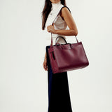 OLEADA NYC Work Tote Bag > Leather Work Tote For Women > Large Capacity Bag > 16 Inch Laptop Bag > Convertible To Shoulder Bag Reverie Tote