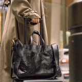 OLEADA NYC Work Tote Bag > Leather Work Tote For Women > Large Capacity Bag > 16 Inch Laptop Bag > Convertible To Shoulder Bag Reverie Tote
