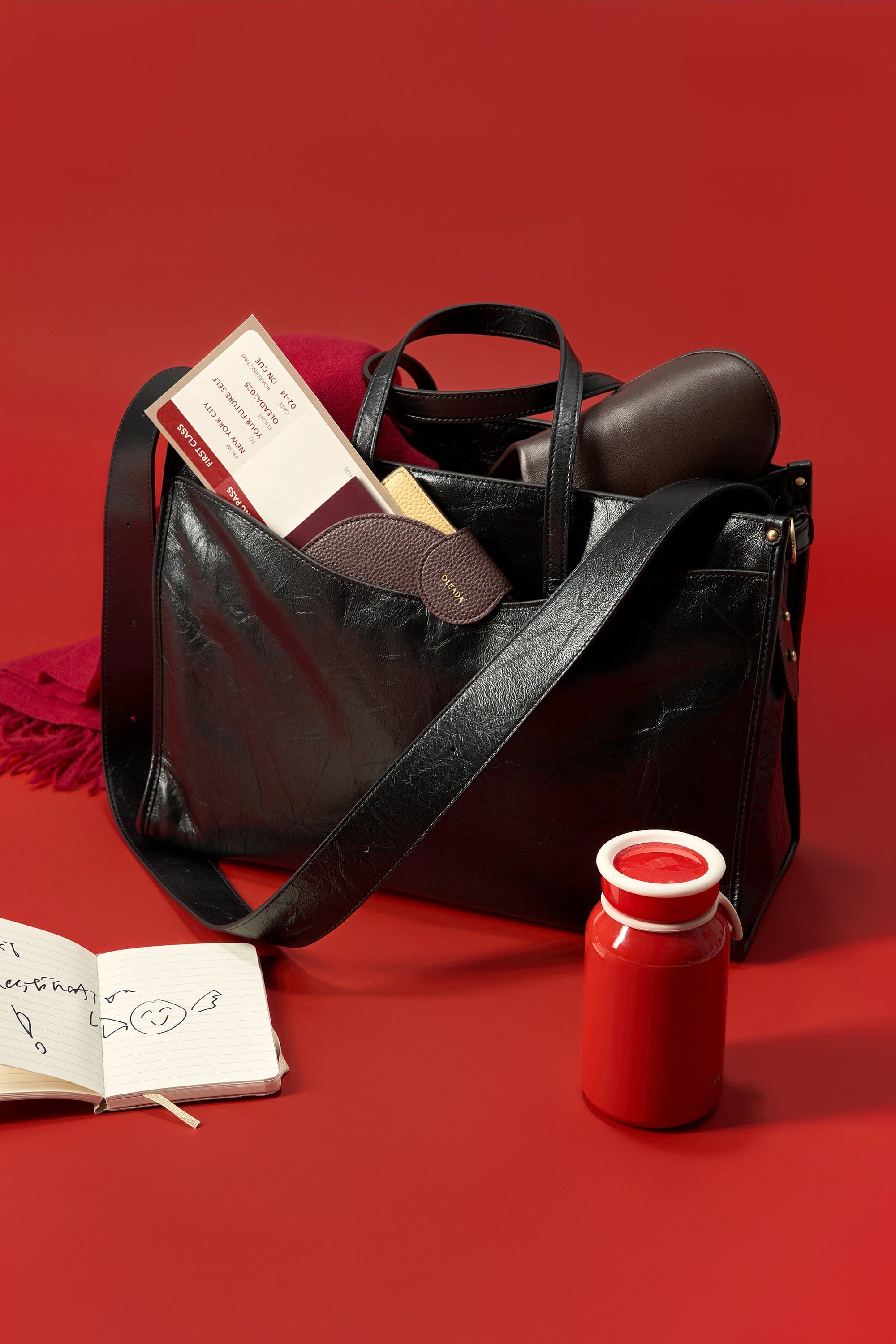 OLEADA NYC Work Tote Bag > Leather Work Tote For Women > Large Capacity Bag > 16 Inch Laptop Bag > Convertible To Shoulder Bag Reverie Tote