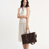 OLEADA NYC Work Tote Bag > Leather Work Tote For Women > Large Capacity Bag > 16 Inch Laptop Bag > Convertible To Shoulder Bag Reverie Tote