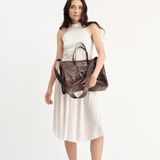 OLEADA NYC Work Tote Bag > Leather Work Tote For Women > Large Capacity Bag > 16 Inch Laptop Bag > Convertible To Shoulder Bag Reverie Tote