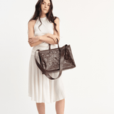 OLEADA NYC Work Tote Bag > Leather Work Tote For Women > Large Capacity Bag > 16 Inch Laptop Bag > Convertible To Shoulder Bag Reverie Tote
