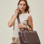 OLEADA NYC Work Tote Bag > Leather Work Tote For Women > Large Capacity Bag > 16 Inch Laptop Bag > Convertible To Shoulder Bag Reverie Tote