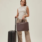 OLEADA NYC Work Tote Bag > Leather Work Tote For Women > Large Capacity Bag > 16 Inch Laptop Bag > Convertible To Shoulder Bag Reverie Tote