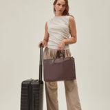 OLEADA NYC Work Tote Bag > Leather Work Tote For Women > Large Capacity Bag > 16 Inch Laptop Bag > Convertible To Shoulder Bag Reverie Tote