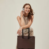 OLEADA NYC Work Tote Bag > Leather Work Tote For Women > Large Capacity Bag > 16 Inch Laptop Bag > Convertible To Shoulder Bag Reverie Tote