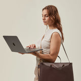 OLEADA NYC Work Tote Bag > Leather Work Tote For Women > Large Capacity Bag > 16 Inch Laptop Bag > Convertible To Shoulder Bag Reverie Tote