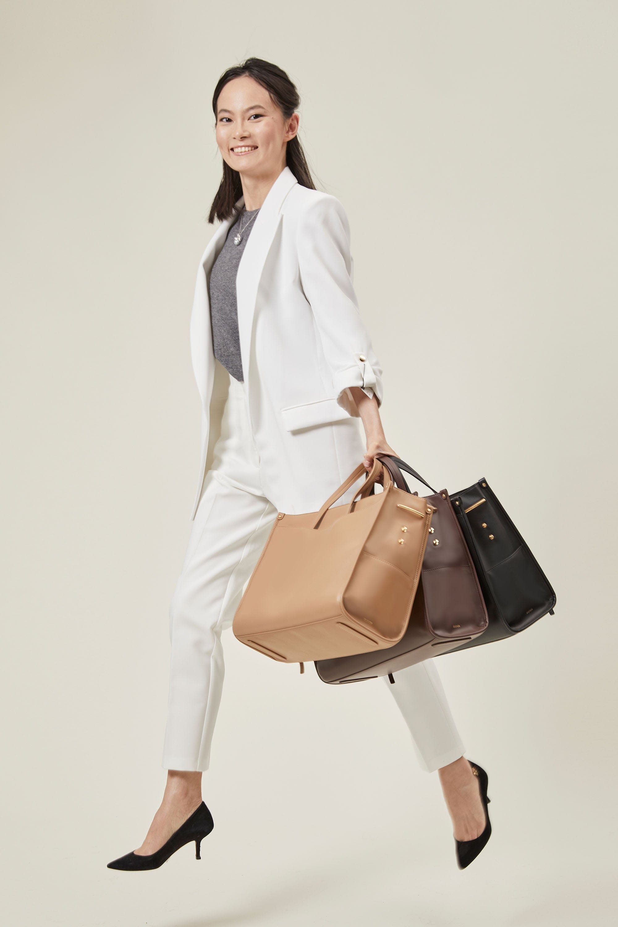 OLEADA NYC Work Tote Bag > Leather Work Tote For Women > Large Capacity Bag > 16 Inch Laptop Bag > Convertible To Shoulder Bag Reverie Tote