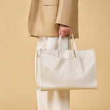 OLEADA NYC Work Tote Bag > Leather Work Tote For Women > Large Capacity Bag > 16 Inch Laptop Bag > Convertible To Shoulder Bag Reverie Tote